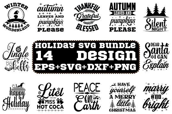Download Holiday Svg Bundle 14 Design - Holiday svg bundle Collection