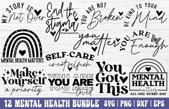 Download Mental Health SVG Bundle - Self Love SVG - Mental health svg Collection